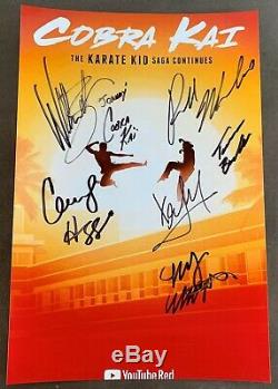 Cobra Kai cast signed autographed photo Ralph Macchio William Zabka Mary Mouser