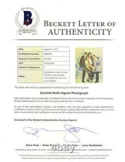 Complete Cast Signed Seineld 8x10 Photo Michael Richards Autograph Beckett Loa