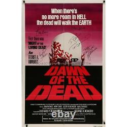 DAWN OF THE DEAD Movie Poster signed by GEORGE A. ROMERO and Cast! 1979 Tom Sa
