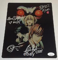 DEATH NOTE Cast Signed x4 8x10 Metal Print LIGHT L MISA RYUK Autograph JSA COA