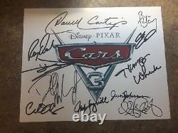 DISNEY PIXAR CARS 3 CAST Autographed 8x10 Photo JOHNSON ELLIOTT BLANEY & More