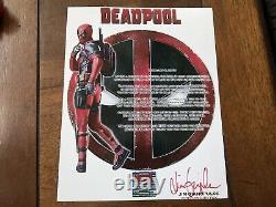 Deadpool Movie Cast Signed Full Sized Poster Professionally Framed withLOA