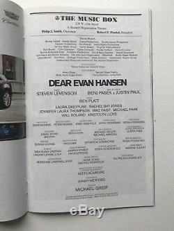 Dear Evan Hansen OBC Playbill SIGNED BY FULL OBC CAST AND CREATIVE VERY RARE