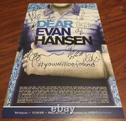 Dear Evan Hansen Obc Cast Signed Theatre Poster Original Broadway Cast Ben Platt