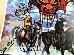 Death Rider Cast Signed Autographed 12X18 Photo Sands Trejo Wisdom BAS BB76374