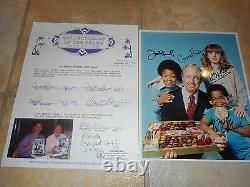 Different Strokes Cast Signed Autographed Dated & Notarized 8x10 Certified COA