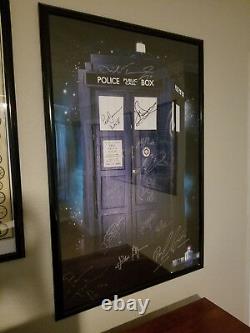 Doctor Who Cast Signed Poster. Capaldi Tennant Smith Baker McCoy Eccleston