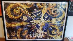 Doctor Who Cast Signed Poster. Capaldi Tennant Smith Baker McCoy Eccleston