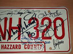 Dukes of Hazard License Plate Signed by Cast