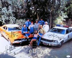 Dukes of Hazzard Cast Signed Autographed 16X20 Photo Wopat Schneider Bach JSA