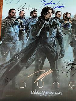 Dune DS Movie Poster CAST SIGNED Premiere Autograph Timothee Chalamet Zendaya