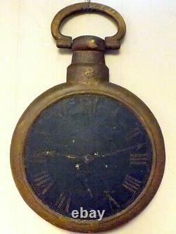 Early 19th Century Fusee Watch Clock Jewelry Repair Trade Sign Wood & Cast Iron