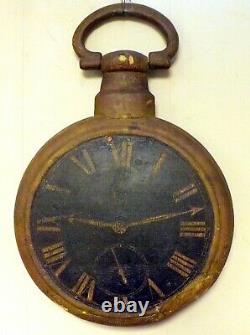 Early 19th Century Fusee Watch Clock Jewelry Repair Trade Sign Wood & Cast Iron