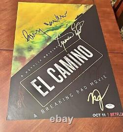 El Camino +5 Cast Signed 12X18 Poster Esposito PSA LOA
