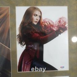 Elizabeth Olsen Paul Bettany Cast Signed PSA WandaVision Framed Scarlett Witch