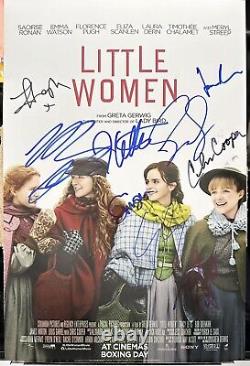 Emma Watson Signed Little Women Photo! 12x18 Cast Autograph Florence Pugh Rare