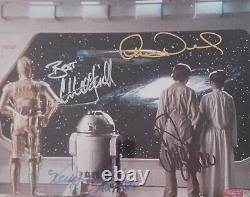 Empire Strikes Back Star War 8x10 photo signed Fisher Hamill Baker Daniels COA