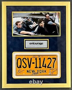 Entourage Cast signed License Plate custom framed display-JSA
