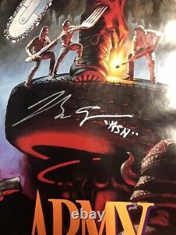 Evil Dead Army of Darkness Movie Poster 1992 Cast Autographed JW581