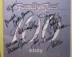Family Ties TV Show Cast signed Hollywood Reporter for the 100th Episode, script