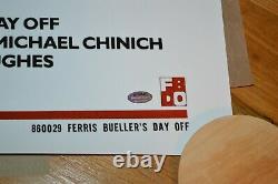 Ferris Bueller's Day Off Cast Autographed Movie Poster 27x40 Schwartz COA