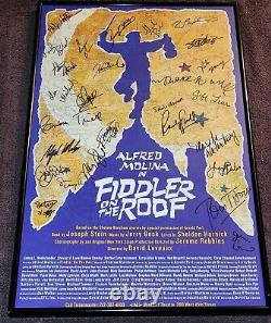 Fiddler on the Roof Window Card Signed by 2004 Cast Revival Alfred Molina FRAMED