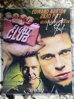 Fight Club Signed photo Brad Pitt, Edward Norton, Meatloaf, Full Cast COA