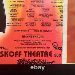 Framed Cast Signed SATURDAY NIGHT FEVER Broadway Poster Window Card With Playbill