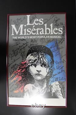 Framed Les Miserables Original Broadway Musical 14x22 Poster Signed Cast 1995-97