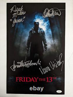 Friday the 13th 2009 CAST 4X Signed 11x17 Poster Derek Mears Nana Visitor + JSA