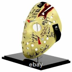 Friday the 13th Jason Voorhees Cast Autographed 11 Scale Mask with Display Case