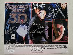 Friday the 13th Part 3 CAST 5X Signed 8x10 PHOTO Mike DeLuna + JSA COA