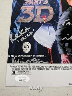 Friday the 13th Part 3 CAST 5X Signed 8x10 PHOTO Mike DeLuna + JSA COA