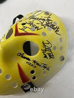 Friday the 13th cast signed mask signed by 7