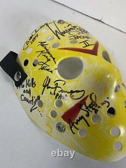 Friday the 13th cast signed mask signed by 7