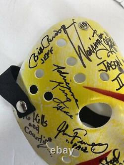Friday the 13th cast signed mask signed by 7