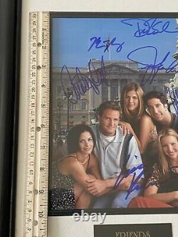 Friends Signed Cast 8x10 Photo COA Aniston Schwimmer Perry Kudrow Cox LeBlanc