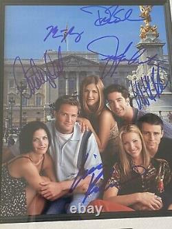 Friends Signed Cast 8x10 Photo COA Aniston Schwimmer Perry Kudrow Cox LeBlanc