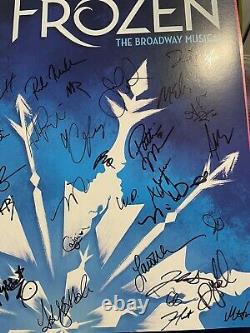 Frozen original cast members Signed Broadway poster no playbill disney Musical