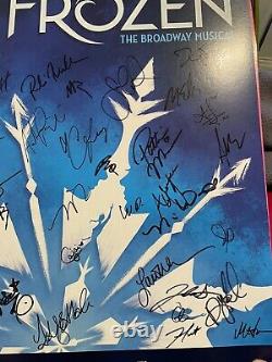 Frozen original cast members Signed Broadway poster no playbill disney Musical