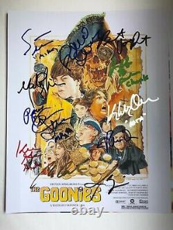 GOONIES photo signed by the cast SEAN ASTIN JOSH BROLIN and more auto withCOA