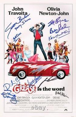 GREASE Cast x10 Authentic Hand-Signed John Travolta 11x17 Photo