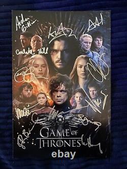 Game Of Thrones Cast Signed Autographed 8X12 Photo Kit Harington Peter Dink COA