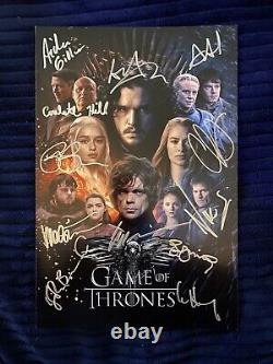 Game Of Thrones Cast Signed Autographed 8X12 Photo Kit Harington Peter Dink COA