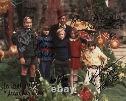 Gene Wilder + Kids Willy Wonka Cast Signed 8x10 Auto Autograph Chocolate Factory