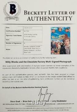 Gene Wilder + Willy Wonka 8 autos cast signed 12x17 Photo Beckett BAS LOA COA