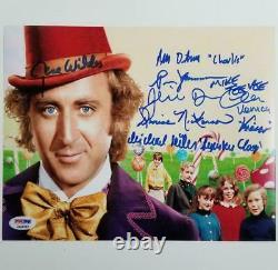 Gene Wilder + Willy Wonka Kids autograph cast signed 8x10 Photo PSA/DNA COA LOA