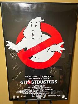 Ghostbusters Movie Poster Signed By Entire Cast with COA! 