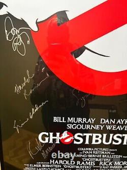 Ghostbusters Movie Poster Signed By Entire Cast with COA! 