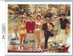 Gilligan's Island Autographed 8x10 Cast Photo TV Show JSA Denver, Johnson, Wells